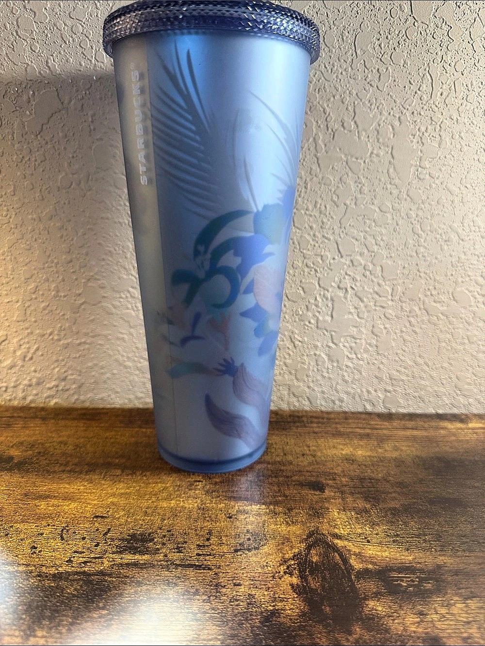 Starbucks Dancing Blooms Floral Venti Cold Cup Blue